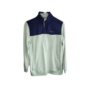 Vineyard Vines Performance Quilted Snap Shep Pullover Jacket Packable Hood S